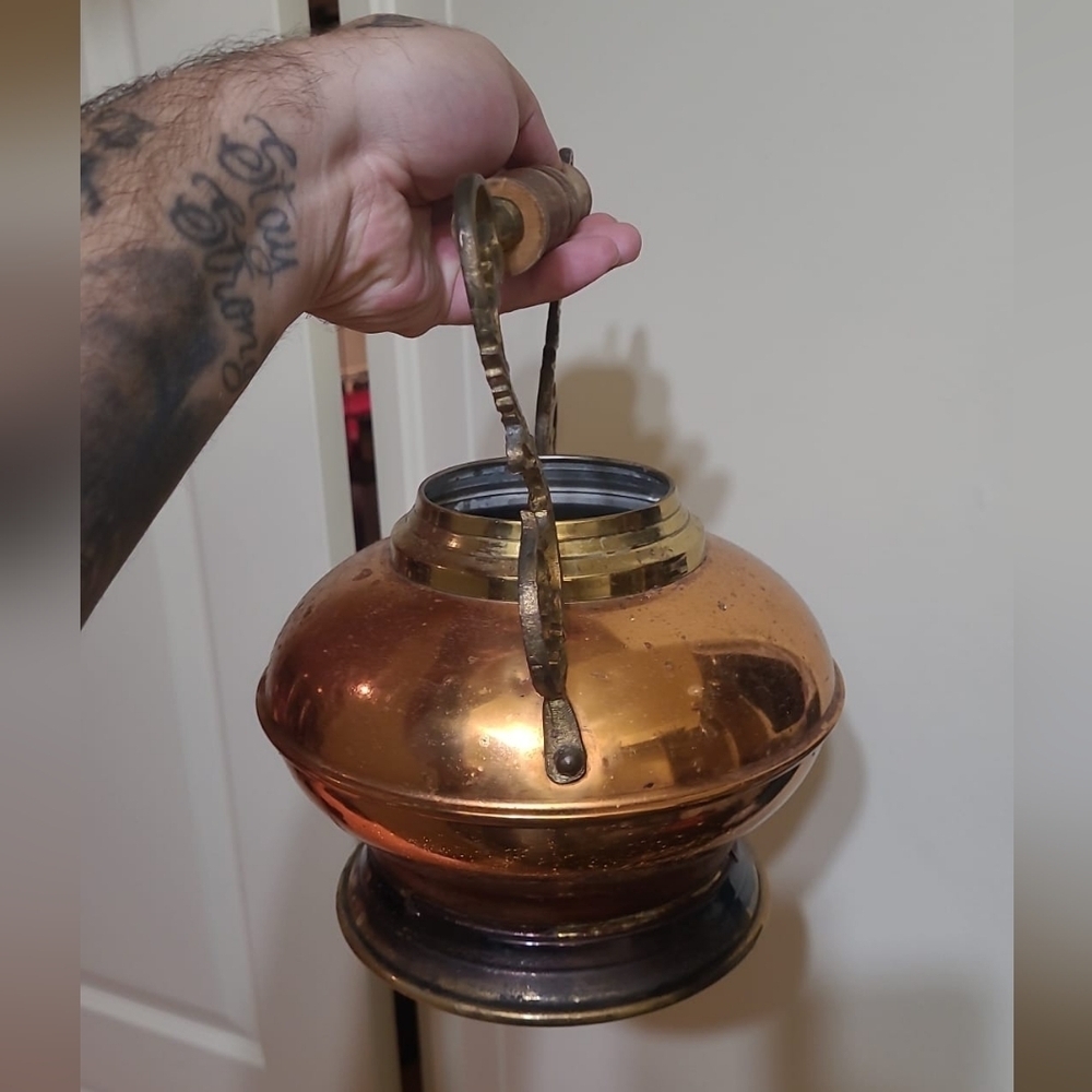 vintage large copper tea kettle - Picture 6 of 7